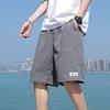 Летние модные капри, свободные шелковые винтажные модные повседневные молодежные верхняя одежда, шорты, модные мужские