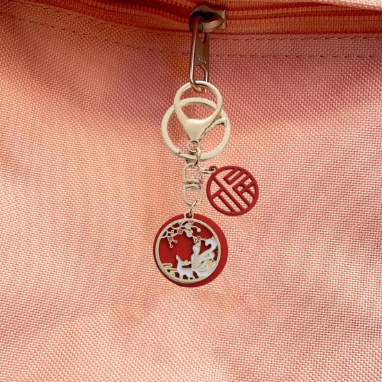 Брелок Китайский Дракон Новогодний полый кулон из нержавеющей стали Брелок Феникс Сумка с драконом Подвесной декор Зодиак