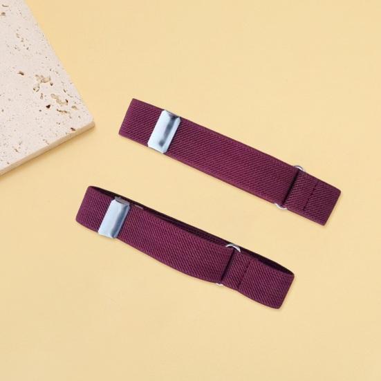 1 Pair Unisex Armband Adjustable 2CM Width Solid Contrast Leg Strap Elastic Shirt Sleeve Holder Arm Cuffs Bands Party Daily Clothing Accessories