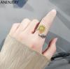 Летнее вращающееся кольцо с подсолнухом, женское позолоченное кольцо с цветком и цирконом, женское кольцо для женщин, ювелирные изделия