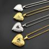 Men Women Lover Jewelry Friend Photo Picture Locket Heart Shaped Necklace Pendant
