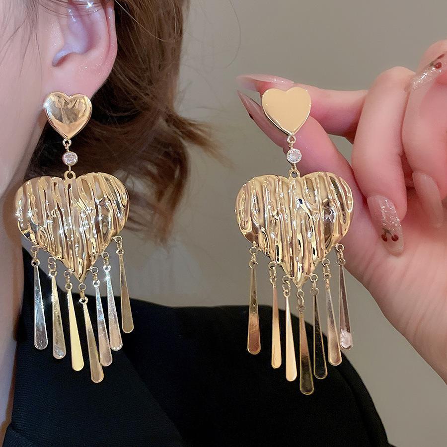 Серьги-подвески с геометрическим ажурным круглым кулоном 'Серебряная игла' в европейском и американском преувеличенном стиле для женщин.