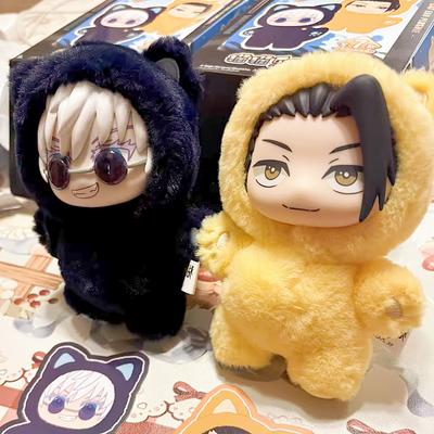 $_%Оригинальный Eaki Jujutsu Kaisen Сезон 2 Вечеринка в кошачьем парке Годжо Сатору Блайнд Бокс_% Плюшевая кукла Подвеска для сумки Коллекция моделей Подарки