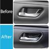 Car Accessories Fit for Nissan Sentra 2020 2021 2022 2023 2024 2025 Interior Door Handle Bowl Decor Sticker Cover Trim (Carbon Fiber) 4PCS ABS