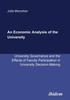 Книга An Economic Analysis of the University. University Governance and the Effects of Faculty Participation In University Decision-Making