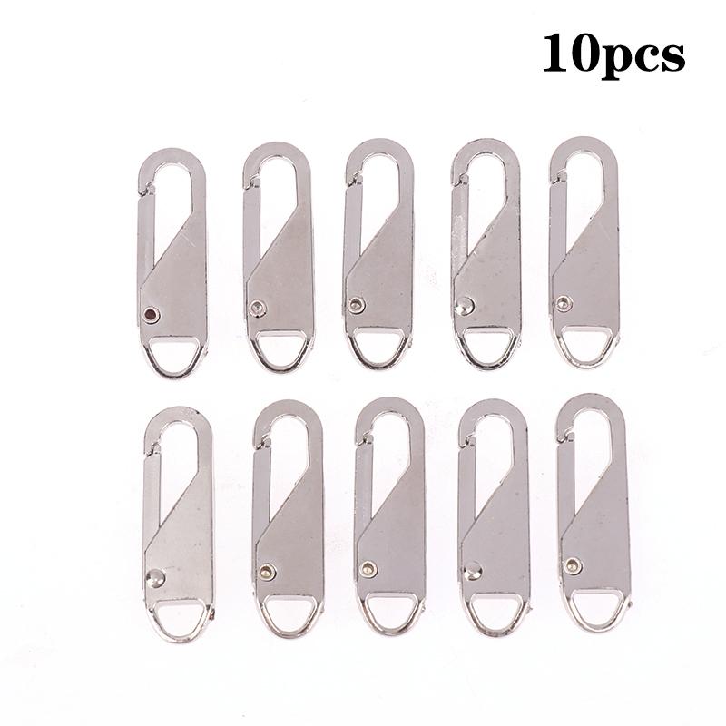 10 шт. универсальный съемный съемник молнии, металлические ремонтные комплекты для головки молнии, замена для сумки, сумки, ползунка на молнии для одежды