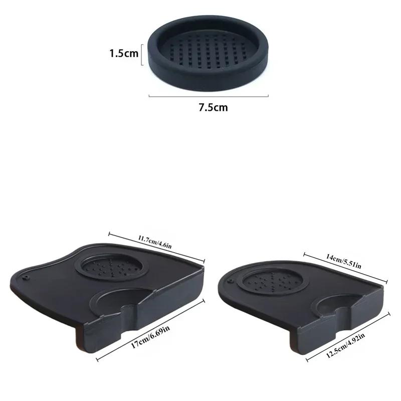 Коврик из кофейного порошка Нескользящая силиконовая станция для темперовки Коврик для эспрессо для дома Кафе Инструменты бариста Черные аксессуары Кухонные принадлежности