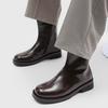 New Men's Leather Ankle Boots Fashionable and Elegant Solid-color Boots  High-quality Trendy Boots for Autumn and Winter