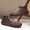 Ботинки ручной работы из натуральной кожи, мужская обувь, удобные ботильоны для мужчин, повседневная обувь, большой размер, рабочая обувь