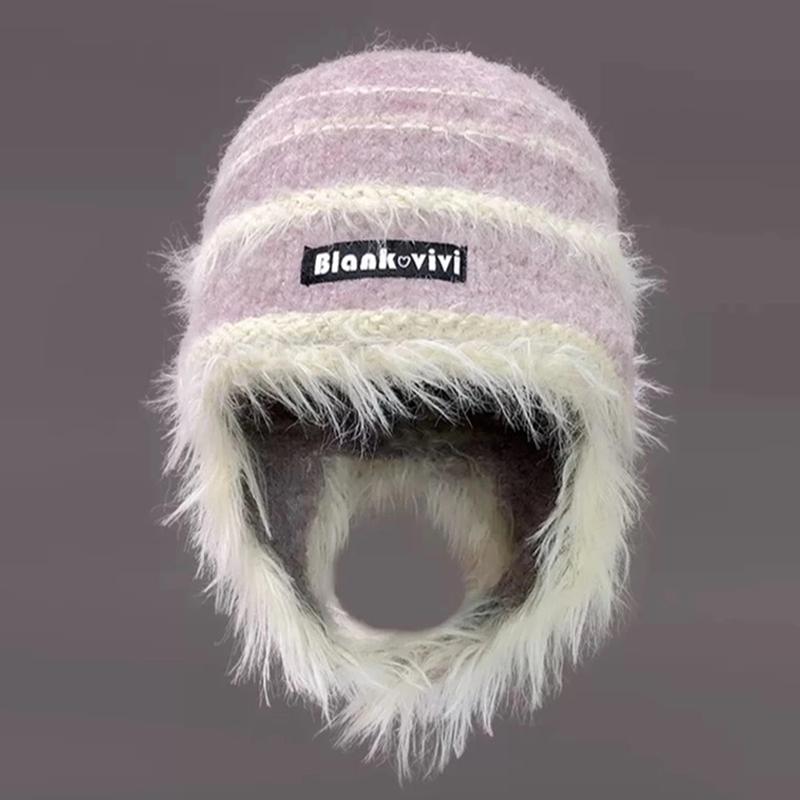 New Winter Dandy Hat Earflap Beanie Hat Fashion Keep Ear Warm Hats For Women Streetwear Multicolour Fur Hats For Girl