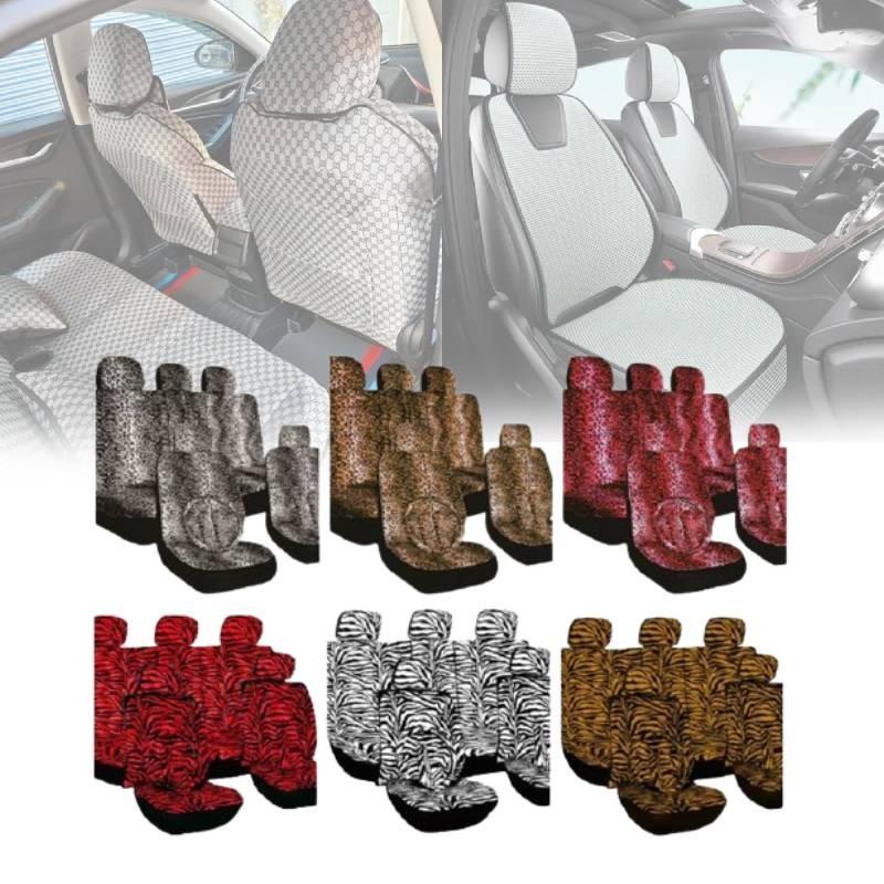 Print Leopard Digital Full Wrap Car Cushion Cover All Season Universal Seat