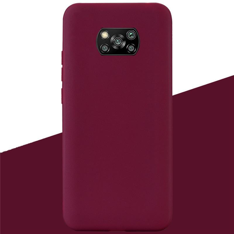 Силиконовые чехлы для Xiaomi POCO X3 Pro X3 NFC противоударный мягкий чехол Caqa