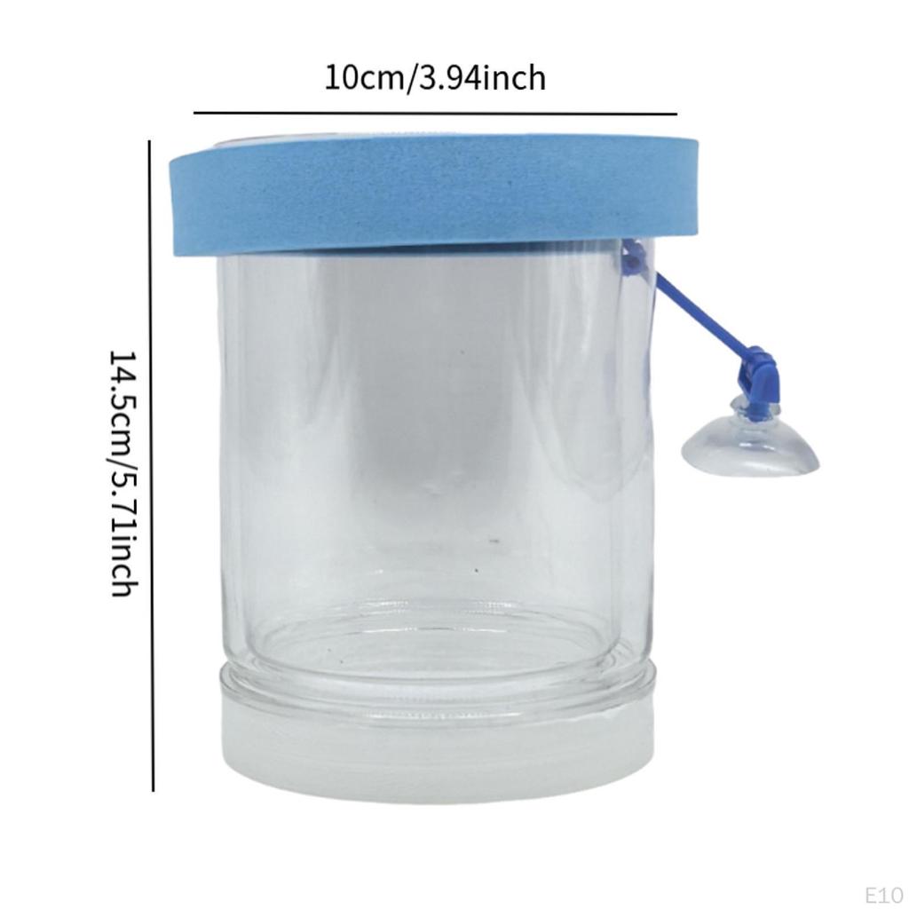 Плавающий ящик для изоляции рыбок, аквариумный заводчик, мелкоячеистая сетка, круглая с отверстиями, крышка для инкубации