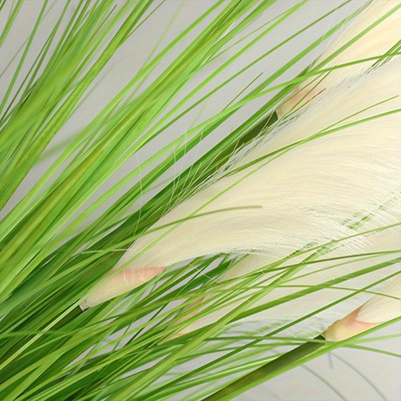 2 пучка шелковистой луговой травы 80 см, искусственные кустарники, всесезонное использование в помещении/на улице, большой букет тростника, декор для дома и сада, искусственные растения