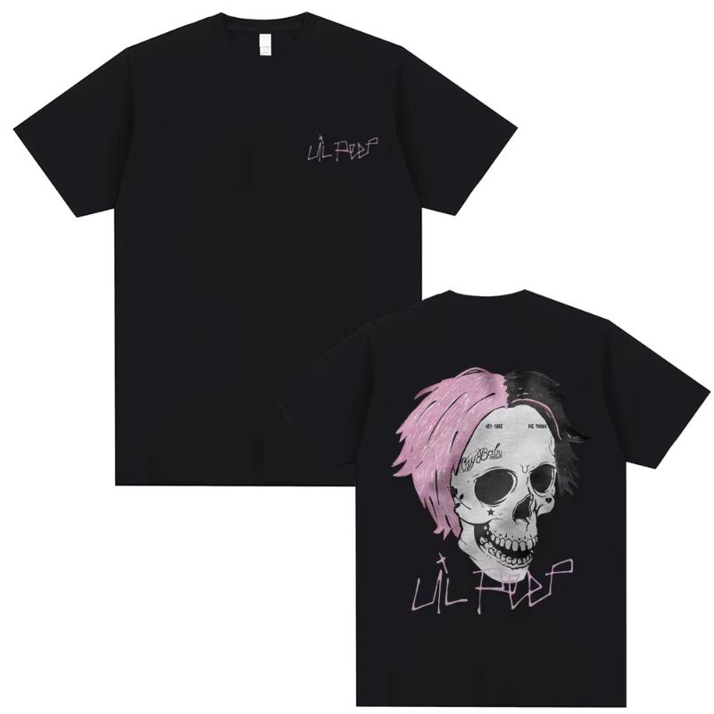 Рэпер Lil Peep Cry Baby Скелет Графическая Футболка Унисекс Женская Одежда Мода Оверсайз Хип-Хоп Футболки Унисекс Винтажная Уличная Одежда