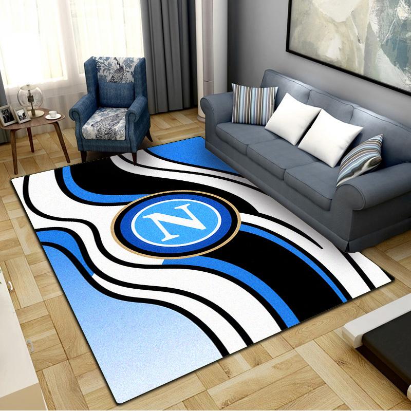 Ковер Napoli FC для гостиной, спальни, дома, украшение дивана, нескользящий коврик для игр детей