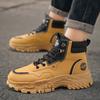 Autumn Men's Platform Boots Street Trend Men's Casual Motorcycle Boots 2024 New Comfortable Breathable Wear-resistant Work Boots