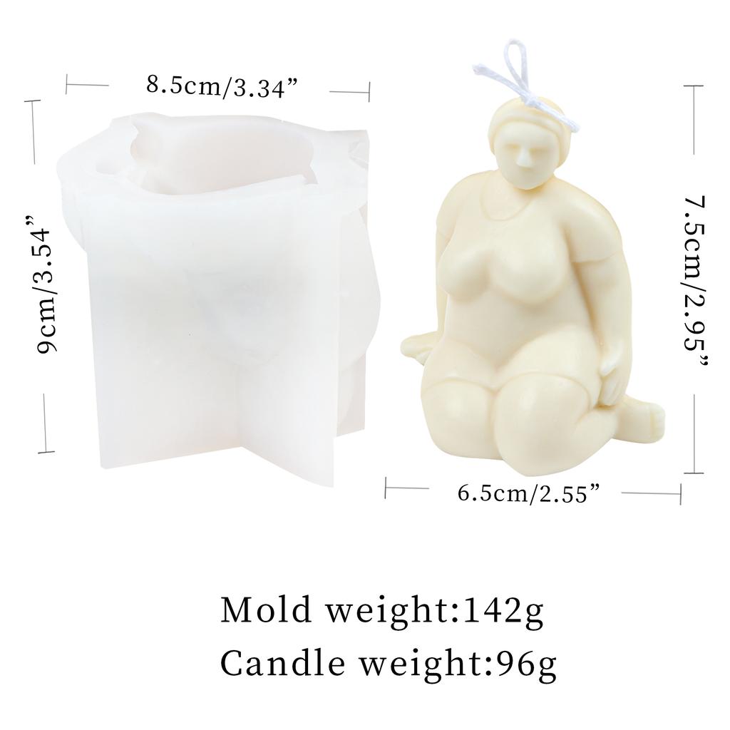 3D Форма женского тела Форма для свечей Поза йоги для мыла ручной работы Эпоксидная смола полимерная глина DIY Ароматизированный гипс Эпоксидная смола