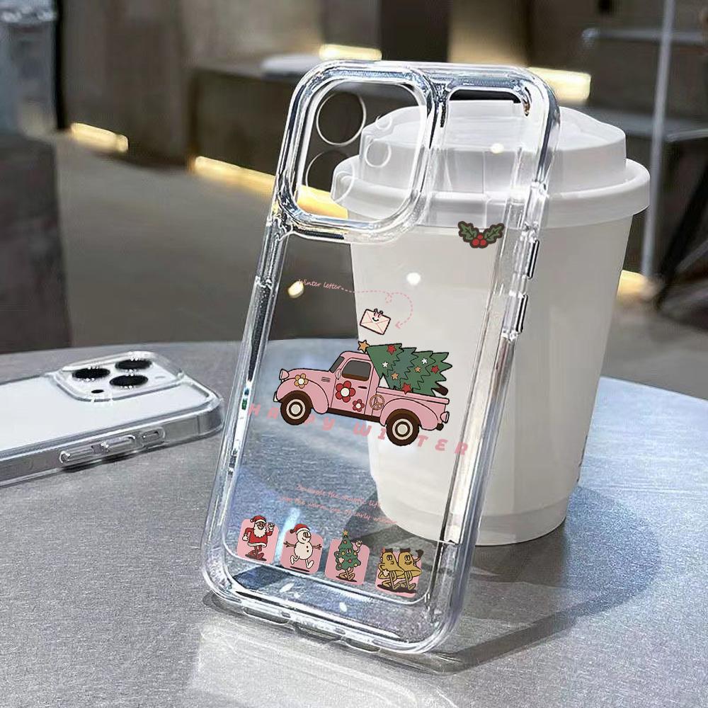 Рождественский чехол для iPhone 11 13 XR 15 Pro Max 12 16 Pro Max для iPhone 14 7 8 Plus XS Max Samsung A15 A55 A05 Redmi 12 13C 13 Huawei Mate 30 40