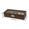 1PC Black Walnut Pattern Wooden 6-Digit Watch Storage Display Box Wooden Watch Packaging Box