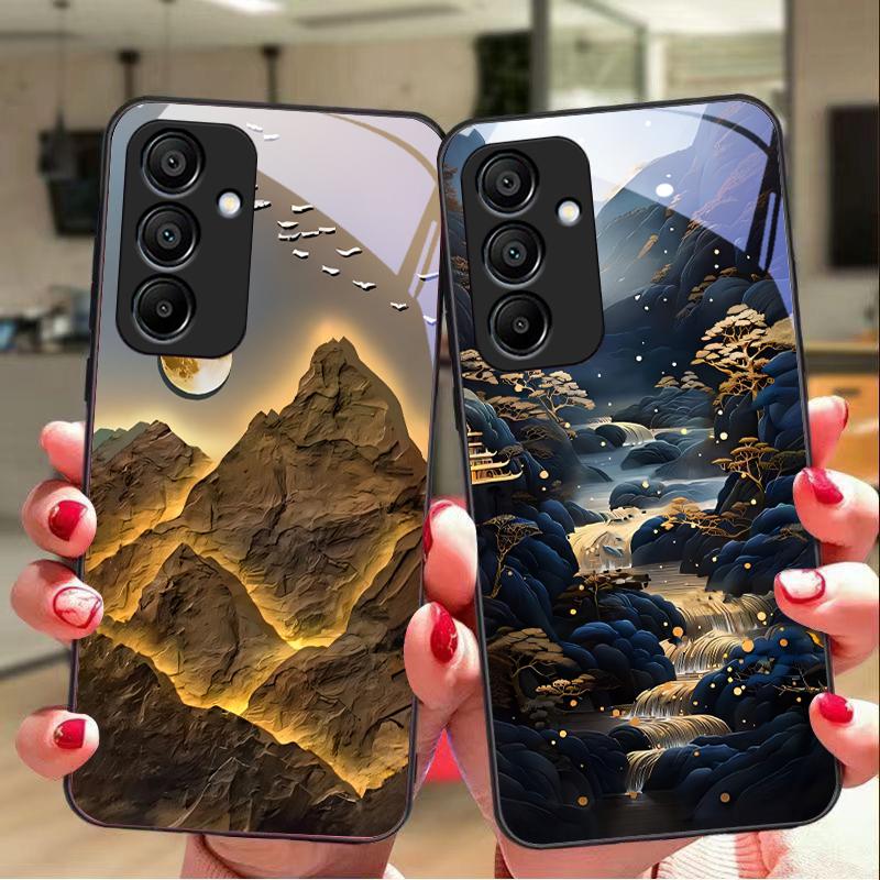 Jubao Basin Water Чехол для телефона из черного закаленного стекла для Samsung Galaxy A15 5G 54 4G 51 50 24 35 90 71 12 51 53 52S 80 22 34