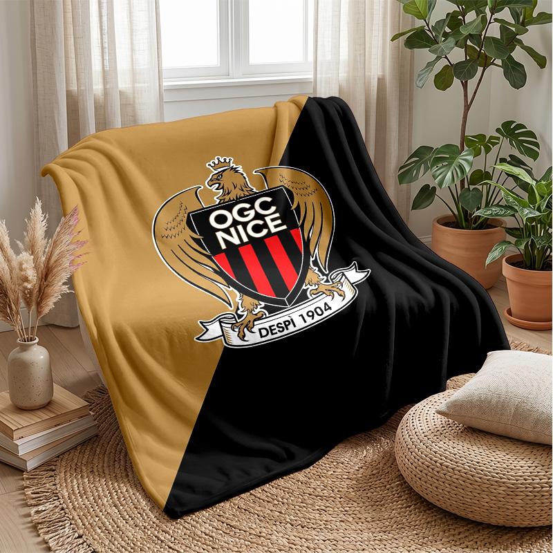 OGC Nice FC Мягкое Фланелевое Флисовое Одеяло Легкое Уютное Теплое Плед для Дивана Кровати Домашнего Декора