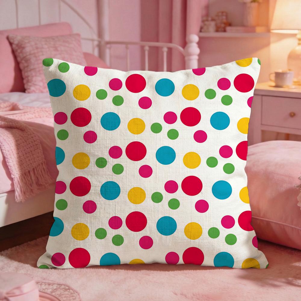 Patternpolka dotS Cushion Cover Premium Comfort Reversible Pillow Cove Two in One Design for Any Room  Car Interior