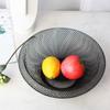 Set of 2 Minimalists Mesh Iron Fruit Baskets With Sturdy Base Metal Materials Accessory for Modern Home Decoration