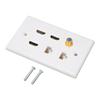 HD Multimedia Interface Wall Plate 6 Ports TV F Head CAT6 Network AV Wall Plate for Home