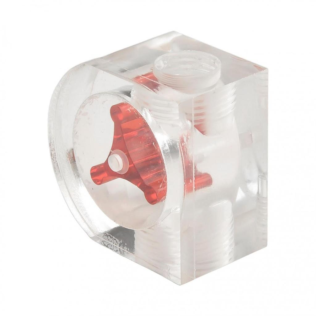 1pc 2 Way Water Cooling Indicator Acrylic Transparent Flowing Meter G1/4 Thread
