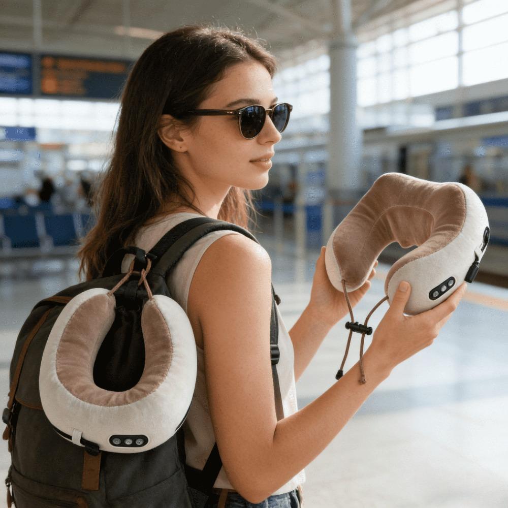 Neck and Shoulder Massager with Heat Therapy - Adjustable & Portable USB Charging