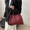 Red Color Large Size Women Handbags Retro Pure Color Shoulder Shopper Tote Bag Luxury Designer Handbags KTY