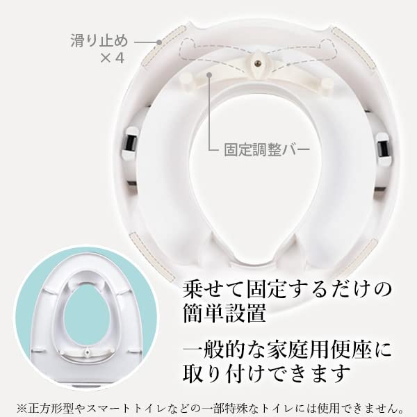 Auxiliary Toilet Seat Toilet Training Potty White with Handle Easy Splatter Prevention Toilet Children's Children's