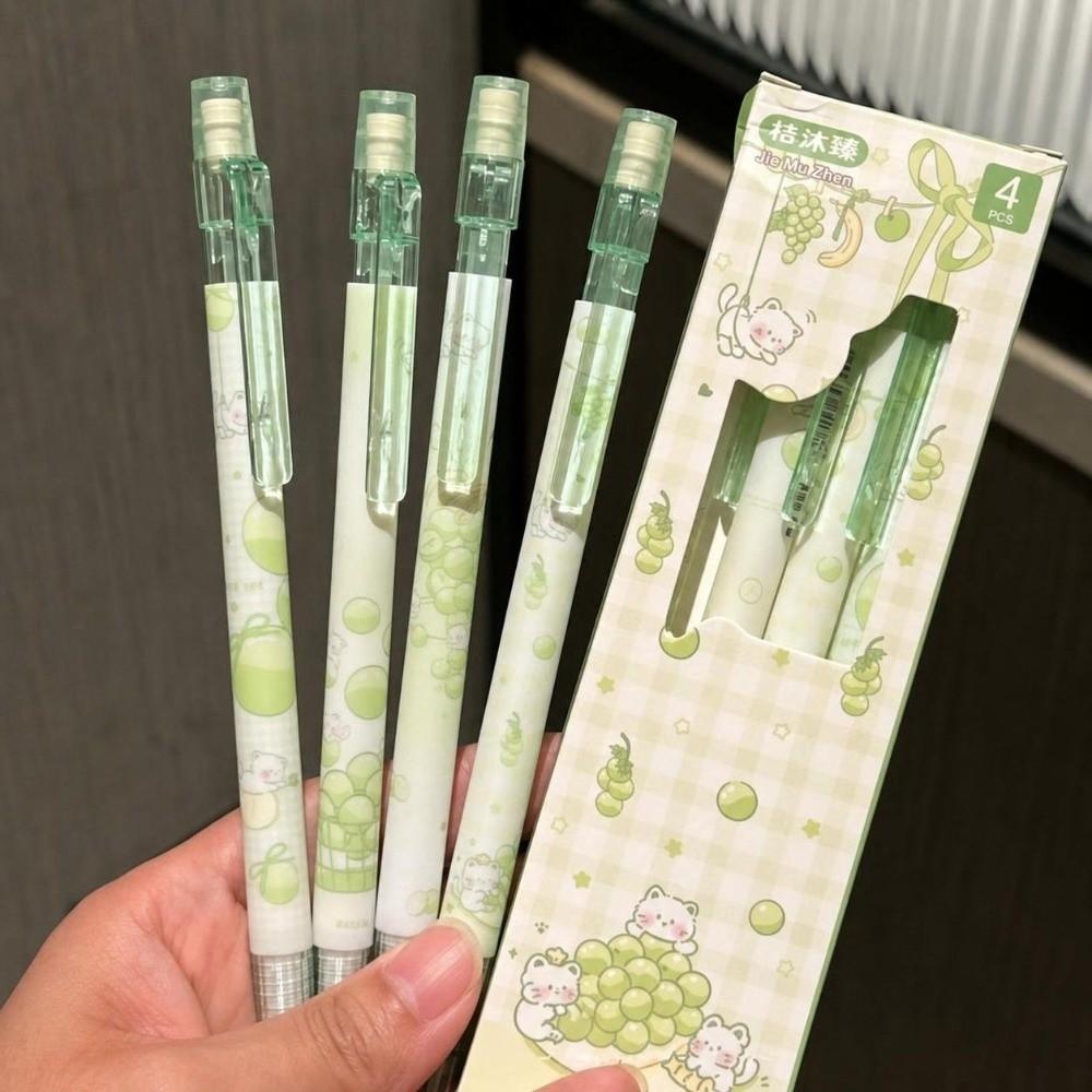 4pcs 0.5mm 2B Lead Automatic Pencil Kawaii Stationery Student Writing Pencil Back To School