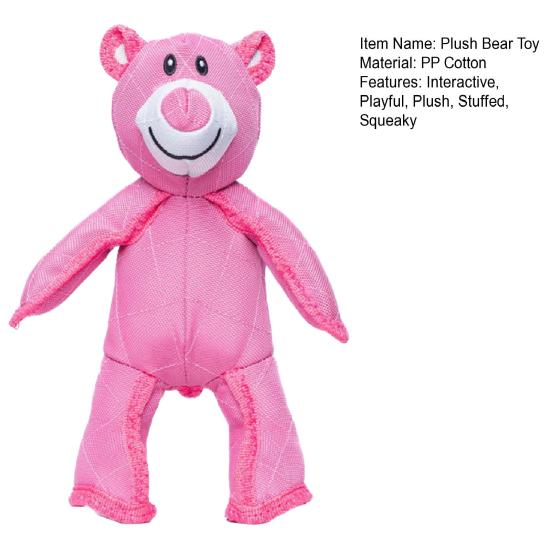 Неразрушимая игрушка для собак-медведей для агрессивных любителей жевать, плюшевая пищащая игрушка для собак крупных пород