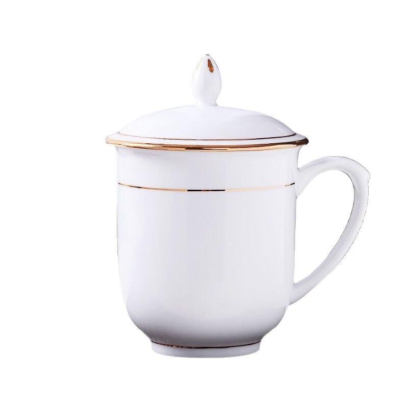 Керамический набор чашек для чая и офиса Jingdezhen с крышкой