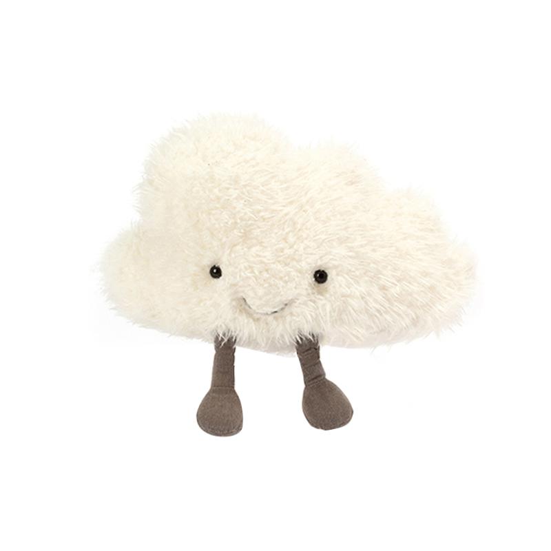 JELLYCAT Fun Items Series jellycat character happy white cloud soothing white doll plush doll 22cm high