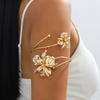 Enamel Glaze Butterfly Orchid Bracelet Floral Flower Armband Fairy Open Arm Bangle  Hand Jewelry