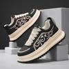 2025 Spring New Fashion Embroidery Color Matching Platform Sneakers Trend Versatile Casual Shoes Platform Heightening Mens Shoes