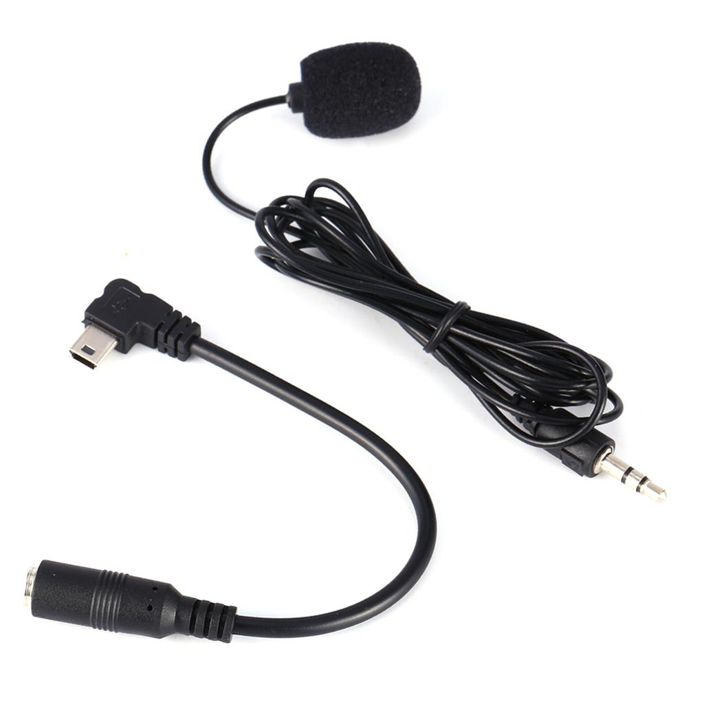 Black 3.5mm External Microphone Clip On Mic + Adapter Cable for GoPro Hero4 3 3+