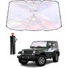 Helloleiboo Car Windshield Sun Shade UV Rays And Heat Sun Visor Protector Foldable Reflector Windshields Umbrella