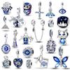 Шармы серии «Медь и темно-синий» Вращающийся глаз Сова Бусины Подходят для оригинального браслета-бэнгла DIY Ювелирные изделия Подарок для женщин