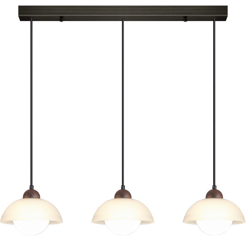 Simple Modern High-End North American Black Walnut Dining Chandelier for Living Room and Bar