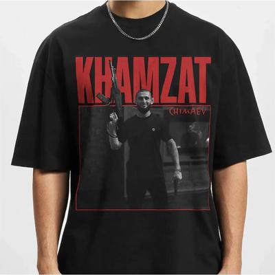 Мужская однотонная футболка Streetwear с фото бойца и смелым красным текстом