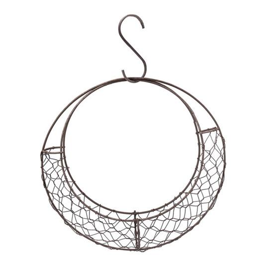 Домик для гнездования птиц Держатель материала для птичьих гнезд Звезда Колибри Гнездовье Металлическое гнездо в форме сердца с крючком для диких птиц Двор Снаружи