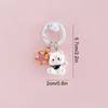 1PC Resin Kitten Cute Car Key Pendant with Small Bell Bag Charm 3D Cat Keychain Anti-lost Cartoon Mobile Phone Chain