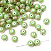 10Pcs Handmade Enamel Resin Flat Round Evil Eye Beads for Necklace Bracelet DIY Jewelry Making Beads Charms Accessories