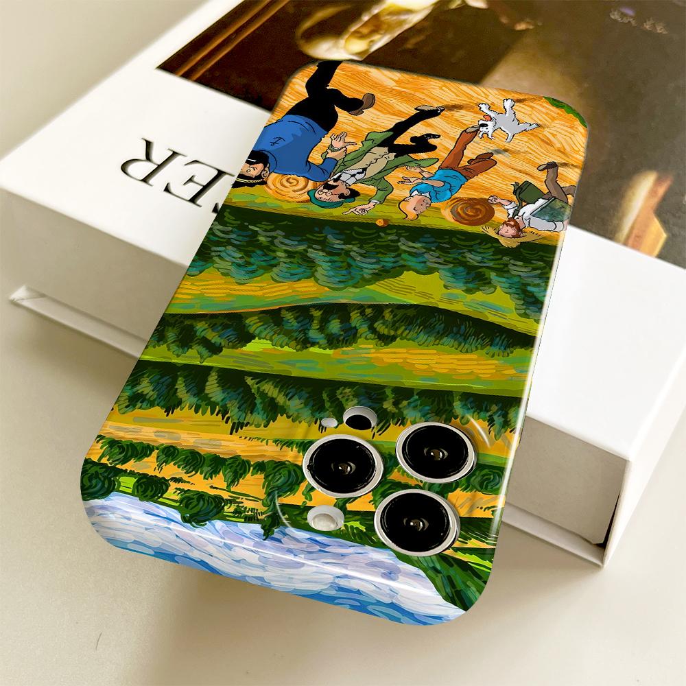 Универсальный чехол для телефона с пленкой и мультяшным модным дизайном, твердый чехол с полным покрытием, защитный чехол для камеры для iPhone, Samsung, Xiaomi, Poco, Redmi, Huawei, Honor