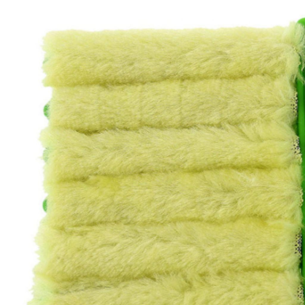Mini Blinds Cleaner Shutter Multifunctional Household Cleaning Dust Brush for Home Hotel Green