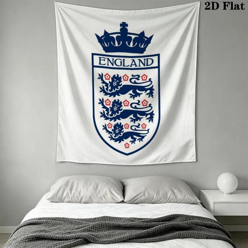England Football Wall Tapestry Aesthetic Wall Hanging Printed Fabric Blanket Decorative Tapestries for Bedroom Living Room Home Decor